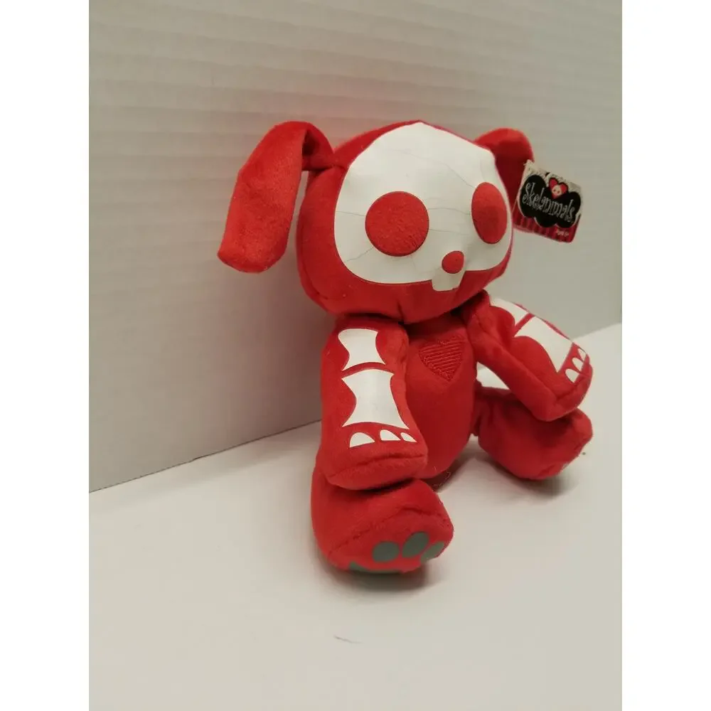 Skelanimals DAX THE DOG Red Beanbag Plush 7